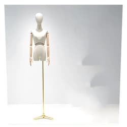 CRUSIO Mannequin Body Female for:Stores Clothing Display Adjustable Mannequin Body with Black/Silver/Gold Metal Base (Size : F)