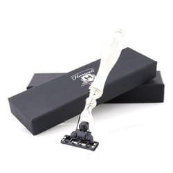 Haryali London Hand Assembled Ivory 3 Edge Stunning Shaving Razor