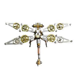 FUNYOUGAME 3D Metal Puzzle for Adults, DIY Assembly Metal 3D Puzzle Mechanical Dragonfly Model Kit, 200 Pieces 3D Steampunk Metal Jigsaw Puzzle for Adults