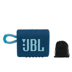 JBL Go 3 - for Portable Use - Speaker with Bluetooth - Built in Battery Waterproof and Dustproof - Blue - Includes Storage Pouch