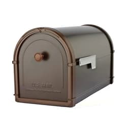 Architectural Mailboxes Bellevue Galvanized Steel Post Mount Mailbox, Compatibility Code G, 5591RZ-10, Rubbed Bronze, Large Capacity