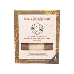 Crate 61 Organics Crate 61, Handmade in Canada, Plant Based Cold Process Natural Bar Soap For Face And Body, With Premium Essential Oils, Eucalyptus & Peppermint For Men And Women 3 Pack (Cocoa Vanilla Espresso)