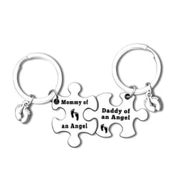 Dabihu Loss of Baby Memorial Gift Keychain Sympathy Gift for Loss of Child Miscarriage Keepsake In Memory of Infant Loss Child Loss Gift Remembrance Jewelry Mommy of an Angel Daddy of an Angel Keyring
