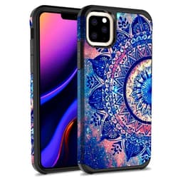 Rosebono Fashion Rosebono Compatible with iPhone 11 Case, Slim Hybrid Dual Layer Shockproof Hard Cover Graphic Fashion Cute Colorful Silicone Skin Cover Armor Case for iPhone 11 (Mandala)