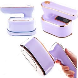 HaicOm Travel Steam Iron Mini: Handheld Size Portable Fabric Garment Steamer Small Hand Garment Electric Steam Iron for Dress Shirts Plancha a de Vapor Para Ropa Portatil Travel Essentials