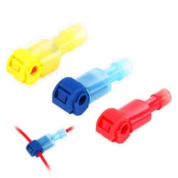 PRECIHW 120 Pcs T-Tap Wire Connectors, Quick Splice Wire Terminals, Self-Stripping Quick Splice T-Tap Connctors, Nylon Insulated Male and Female Quick Disconnects Kit 22-10 Gauge (60 Pairs)