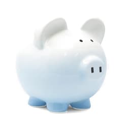 Child to Cherish Ombre Ceramic Piggy Bank, Blue
