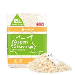 Niteangel Aspen Shaving Hamster Beddings for Syrian Dwarf Hamster Gerbil Mice Degu Rat Rabbit Bunny Guinea Pig Chinchilla Hedgehog or Other Small Pets (65L - Mini)