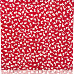 Girl Charlee Fabrics Tossed Tulip Floral on Deep Red ITY Knit Fabric - by The Yard