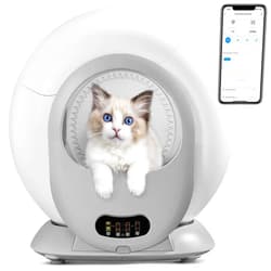 Sousia Self Cleaning Litter Box, Scoop Less Automatic Cat Litter Box, Anti Pinch Kitty Litter Box with Odor Removal and APP Control for Multiple Cats, Extra Large