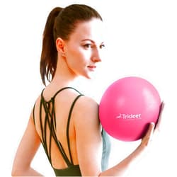 Trideer Pilates Ball 9 Inch Core Ball, Small Exercise Ball with Exercise Guide Barre Ball Mini Yoga Ball for Pilates, Yoga, Core Training, Physical Therapy, Balance, Stability, Stretching