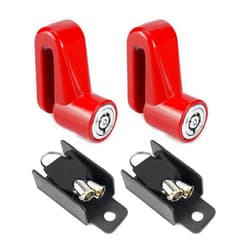 QWORK Motorcycle Bike Anti-Theft Wheel Disc Brake Lock, 2 Pack Safety Disc Wheel Lock, Mountain Road Bike Padlock with Keys