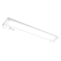 Maxxima 18 in. LED Under Cabinet Lighting, Dimmable, Linkable, Hardwired or Plug & Play, 700 Lumens, 5 CCT 2700K/3000K/3500K/4000K/5000K, Kitchen Install, On/Off Switch, White