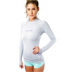 Lavacore New Women's LavaCore Long Sleeve LavaSkin Shirt - Grey (Size Medium) for Scuba Diving, Surfing, Kayaking, Rafting, Paddling & Many Other Watersports