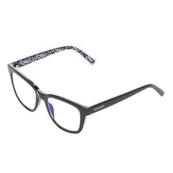 Kate Spade New York Women's Jazelle Blue Light Readers Square Reading Glasses, Black/Demo Lens, 51mm, 18mm + 2.5