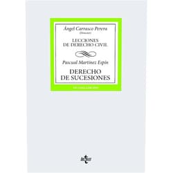 Pascual Martínez Espín,Ángel Carrasco Perera Derecho de sucesiones: Lecciones de Derecho Civil