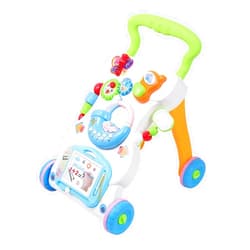 Cuterabit 2 in 1 Sit to Stand Baby Walker with Music and Light, Push Toys for Toddlers 1-3 for Learning to Walk, Baby Walking Toys 6 to 12 Months for Infants Babies Toddlers Boys Girls