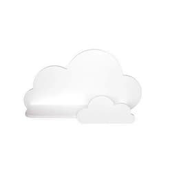 Bugybagy Trend Lab Cloud,Nursery White Cloud Wall Shelf for Baby Kids Room