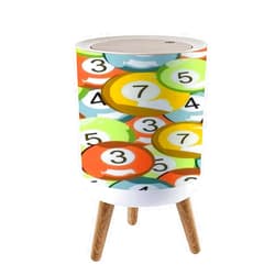 SHL96PZGX Nordic Style Trash Can Seamless Billiards Push Top Trash Can with Lid Scandinavian Modern Garba Color