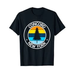 New York City Pride Pine Tree Retro Sunset Concord New York NY USA City Pride Retro Sunset T-Shirt