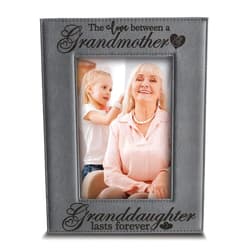 BELLA BUSTA-The Love Between a Grandmother & Granddaughter, Grandson Lasts Forever-Mother's Day-First Time Grandmother-Engraved Leatherette Picture Frame (5x7 Vertical (Granddaughter))