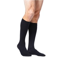 Sigvaris Men’s DYNAVEN Closed Toe Calf-High Socks 30-40mmHg - Medium Long - Black