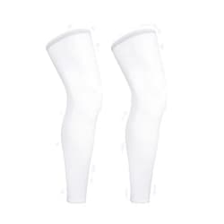 HESHS Sports Compression Long Leg Sleeve UV Full Length Knee Sleeve for Men Women Youth Running Basketball Football Cycling