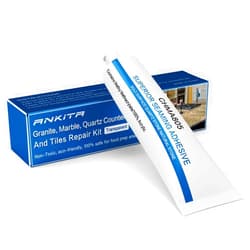 Ankita Quartz Countertop Repair Kit(Transparent), Granite Repair Kit, Marble Repair Kit, Match for Any Color of Granite, Marble Porcelain, Corian, Travertine, Quartz and Other Natural Stone & Acrylic Surface