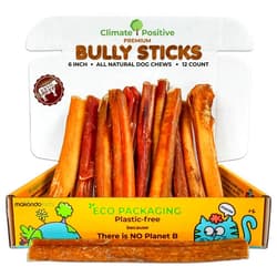 Makondo Pets Bully Sticks 100% Natural Beef Dog Chews, 6” Premium Quality Healthy Dog Treats for Training Suitable for Puppies & Adults, Zero Filler or Preservatives 12Pcs 340g