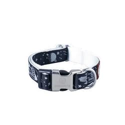 Generic Starry Dog ​​Collar, Metal Blasting Nylon pet Collar, Adjustable Suitable for Small Medium Boys and Girls (Black, Medium)