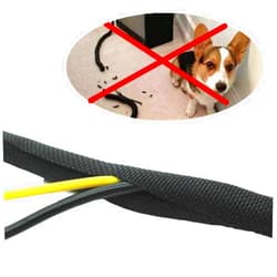 Cacovedo Cord Protector Wire Loom Tubing Cable Sleeve Split Sleeving Protect Wires from Rabbits, Cats and Other Pets (20Ft)