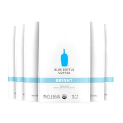Blue Bottle Coffee Blue Bottle Whole Bean Organic Coffee, Bright, Light Roast, 12 Ounce Bag (Pack of 6)