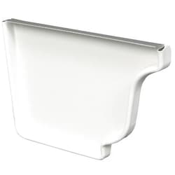 AMERIMAX HOME PRODUCTS 33005 5-Inch Galvanized Left End Cap, White