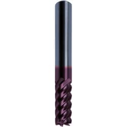 Guhring 3179 Carbide Square Nose End Mill, TiAlN/TiN Multilayer Finish, Finishing Cut, 45 Deg Helix, 6 Flutes, 3.5