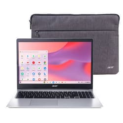 Acer Chromebook 315 CB315-3H-C19A Laptop Intel Celeron N4000 15.6 HD (1366 x 768) Display | 4GB LPDDR4 | 64GB eMMC | Intel Wireless 802.11ac Gigabit Wi-Fi | Chrome OS | Sleeve | Pure Silver