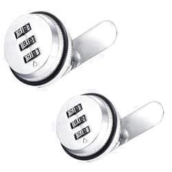 Tidorlou 4 Pack Combination Cabinet Lock, Password Coded Cabinet Lock,Combination cam Locks with 3/4'' Cylinder Chrome Finish,Security Locks for Cabinet Deposit Box Mailbox (2 pcs 3/4 Inch)