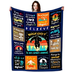Eyedig Bigfoot Sasquatch Blanket Gifts for Adults Men Unique,Cool Bigfoot Throw Blankets Sasquatch Decor for Men Women Kids Boys Bigfoot Lovers 50