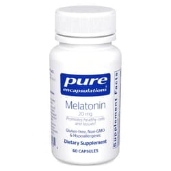 Pure Encapsulations Melatonin 20 mg - Not Intended for Sleep Support - for Immune System & Healthy Cells - 99.5% Purity Melatonin - Gluten Free & Non-GMO - 60 Capsules