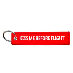 Apex Imports Red Kiss Me Remove Before Flight Style Key Chain 5