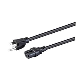 Monoprice Heavy Duty Power Cord - NEMA 5-15P to IEC 60320 C15, 14AWG, 15A/1875W, 125V, SJT, 8ft, Black