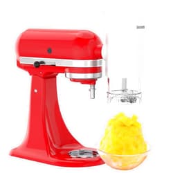 Eascandy Shaved Ice Attachment for KitchenAid Stand Mixer, Snow Cone Maker for KitchenAid with 8 Ice Molds, Stainless Steel Blade Ice Shaver Attachment for Kitchen Aid Mixer