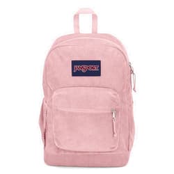 JanSport Cross Town Plus Remix Backpack - Padded Back Panel, Laptop Sleeve, and Front Pocket Organizer - Misty Rose Corduroy
