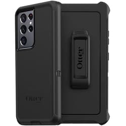 OtterBox Galaxy S21 Ultra 5G (Only) - Defender Series Screenless Edition Case - Black - Rugged & Durable - with Port Protection - Holster Clip Included - Non-Retail Packaging