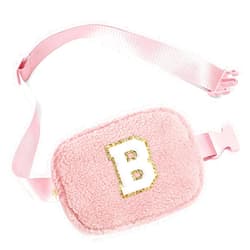 YOOLIFE Bridesmaid Gifts - Bridesmaid Proposal Gift Wedding Day, Bridal Shower Gifts, Maid of Honor Gifts, Bachelorette Party Decorations Favors, Pink Initial Crossbody Bag Belt Bag B