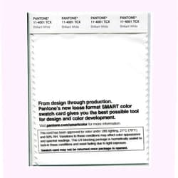 Pantone Cotton Swatch Card Color Standard, Color # 11-4001, Brilliant White