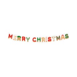 Cadpkler Merry Christmas Banner - Christmas Party Decoration - Merry Christmas Banner Decoration in Candy Color Christmas Party Supplies