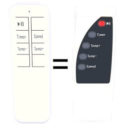 RETROSUN New Replacement Remote Control Compatible with TONSAN Plug-in Heater for Indoor Use, Electric Fan Heater Remote Control with Power, Timer, Temp ＆ Speed Regulation Buttons