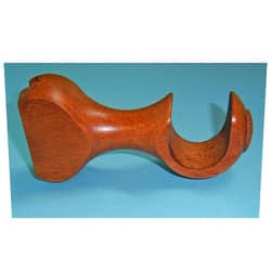 Kirsch Round Center Support Bracket in Estate Oak finish for a 1-3/8 dowel rod - 1/pack