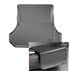Weathertech Cargo Trunk Liner with Bumper Protector for Chrysler 300, Charger, 300 - Trunk with Bumper Protector (40270SK), Black