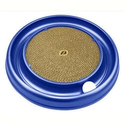 Jialansm Corrugated Paper Cat Scratch Board, Round with Ball Hard Wear Ball Pet Claw Toy